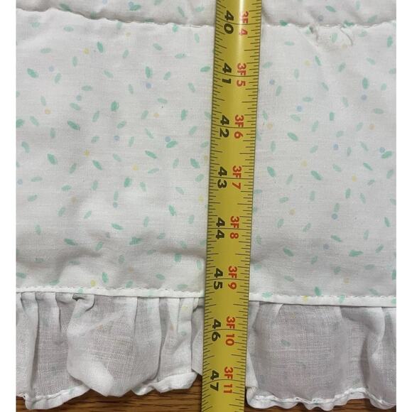 Vintage Baby Dreams Crib Comforter Quilt Blanket White Safari Green Pastel *READ - Picture 11 of 12